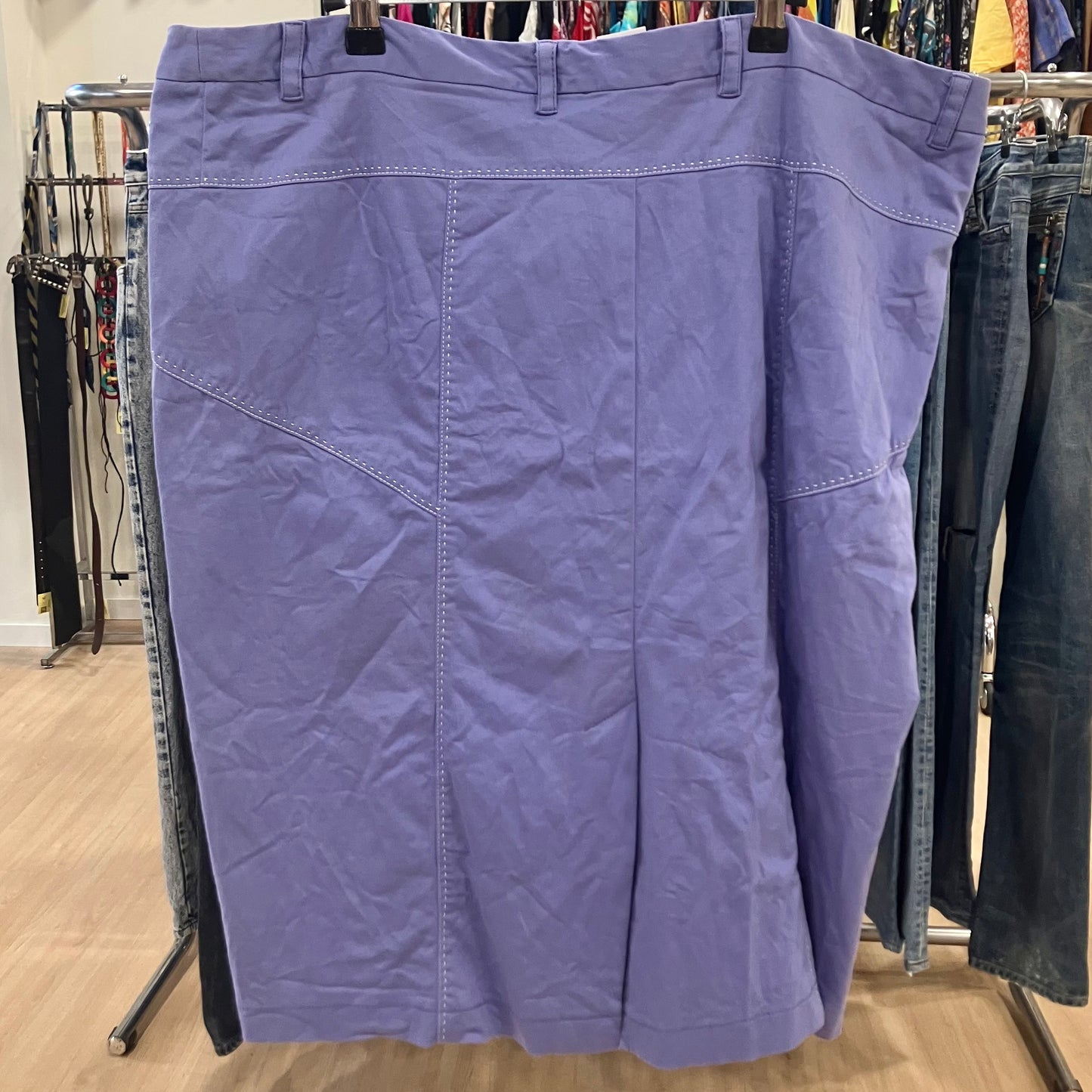 renato balestra purple knee length skirt