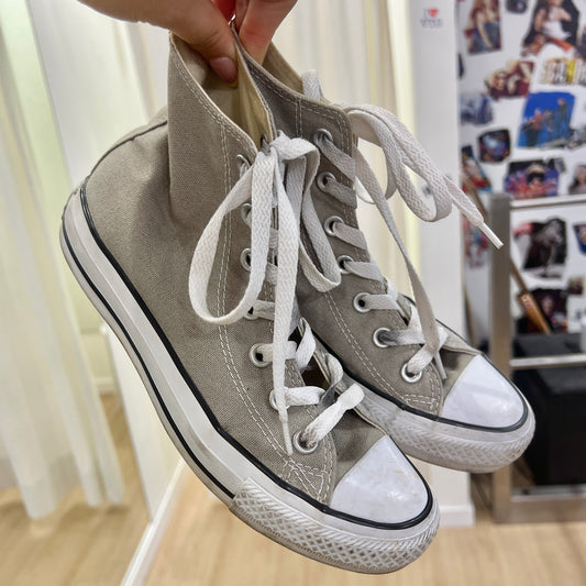 converse chuck taylor all star high-top sneakers in beige
