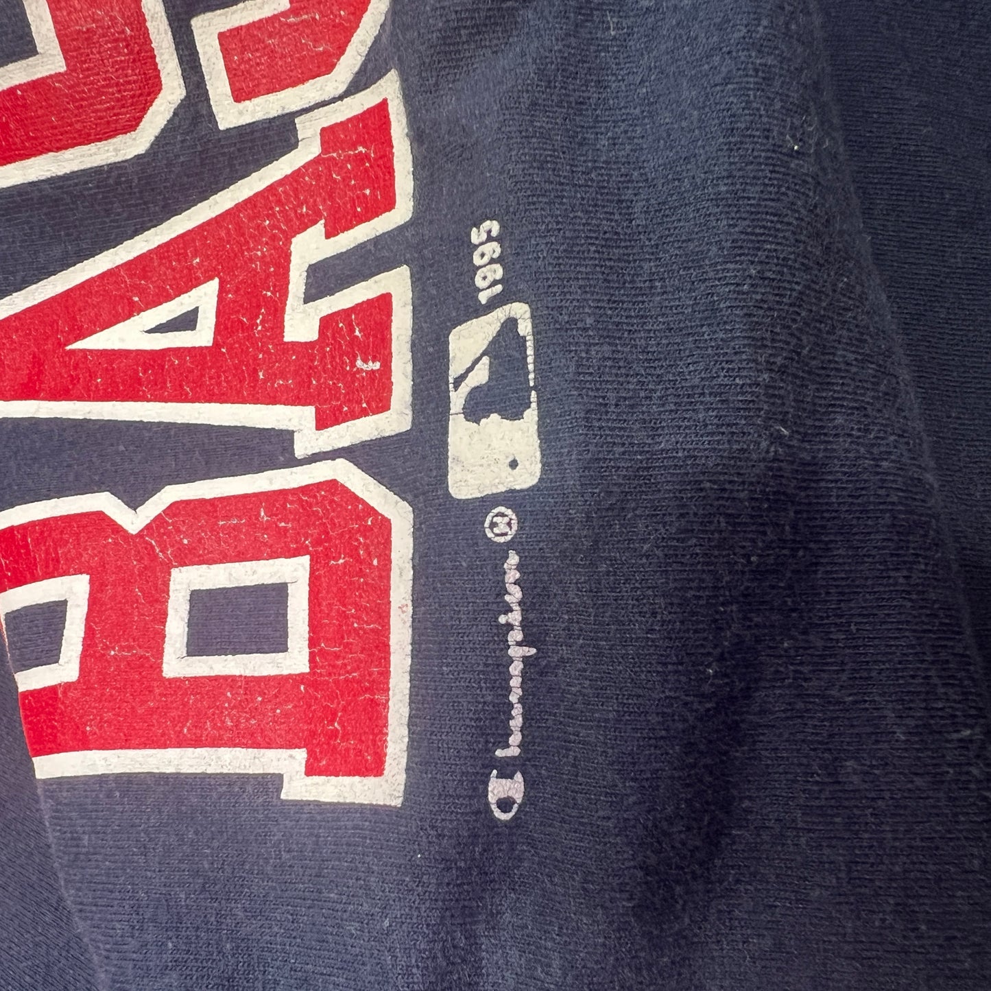 champion 1995 navy blue Red Sox baseball tshirt