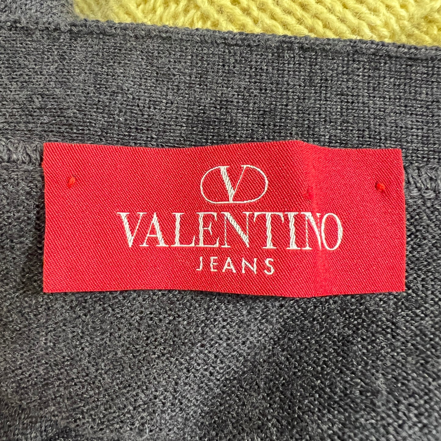 valentino 00s dark grey wool cardigan vest