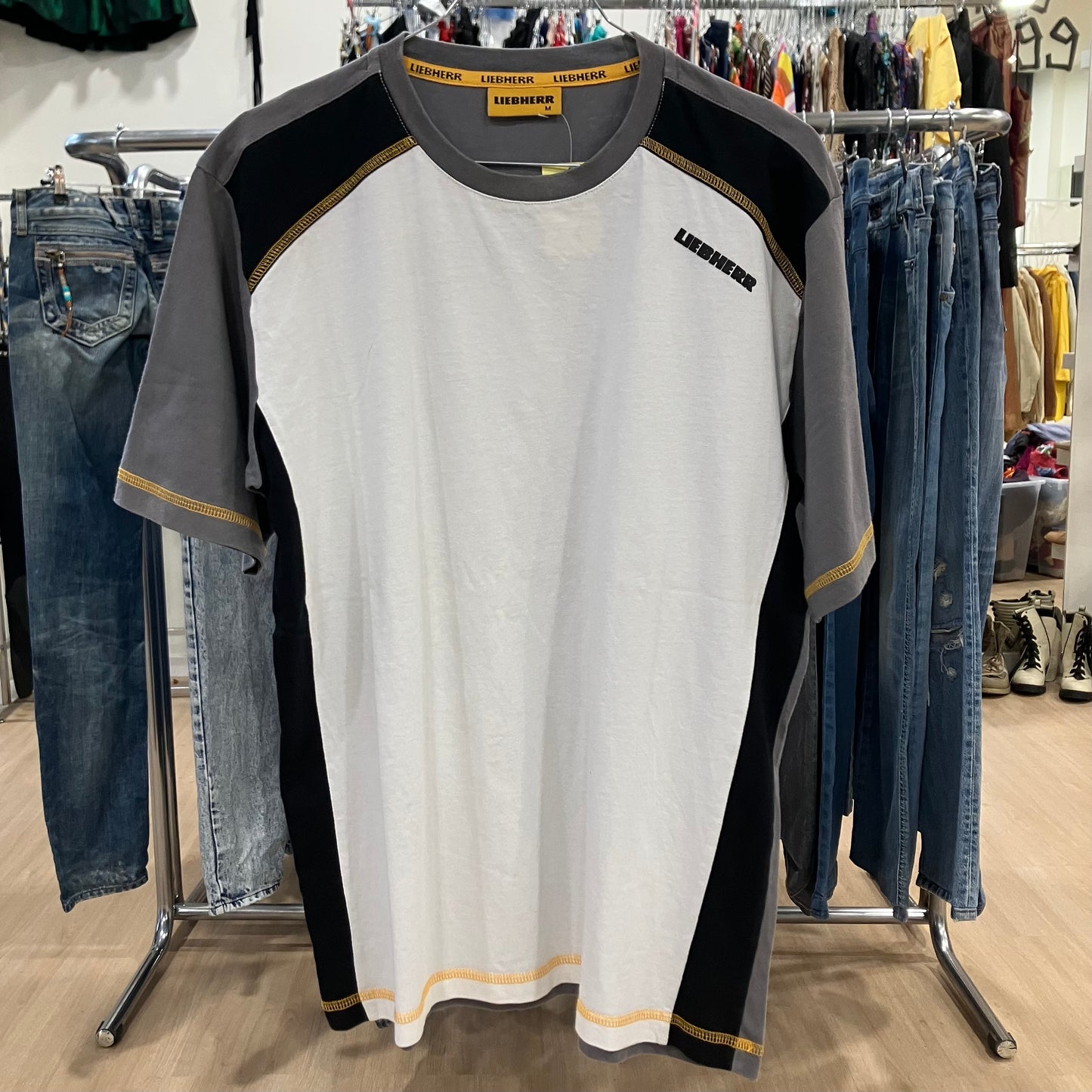 liebherr white grey utility tee