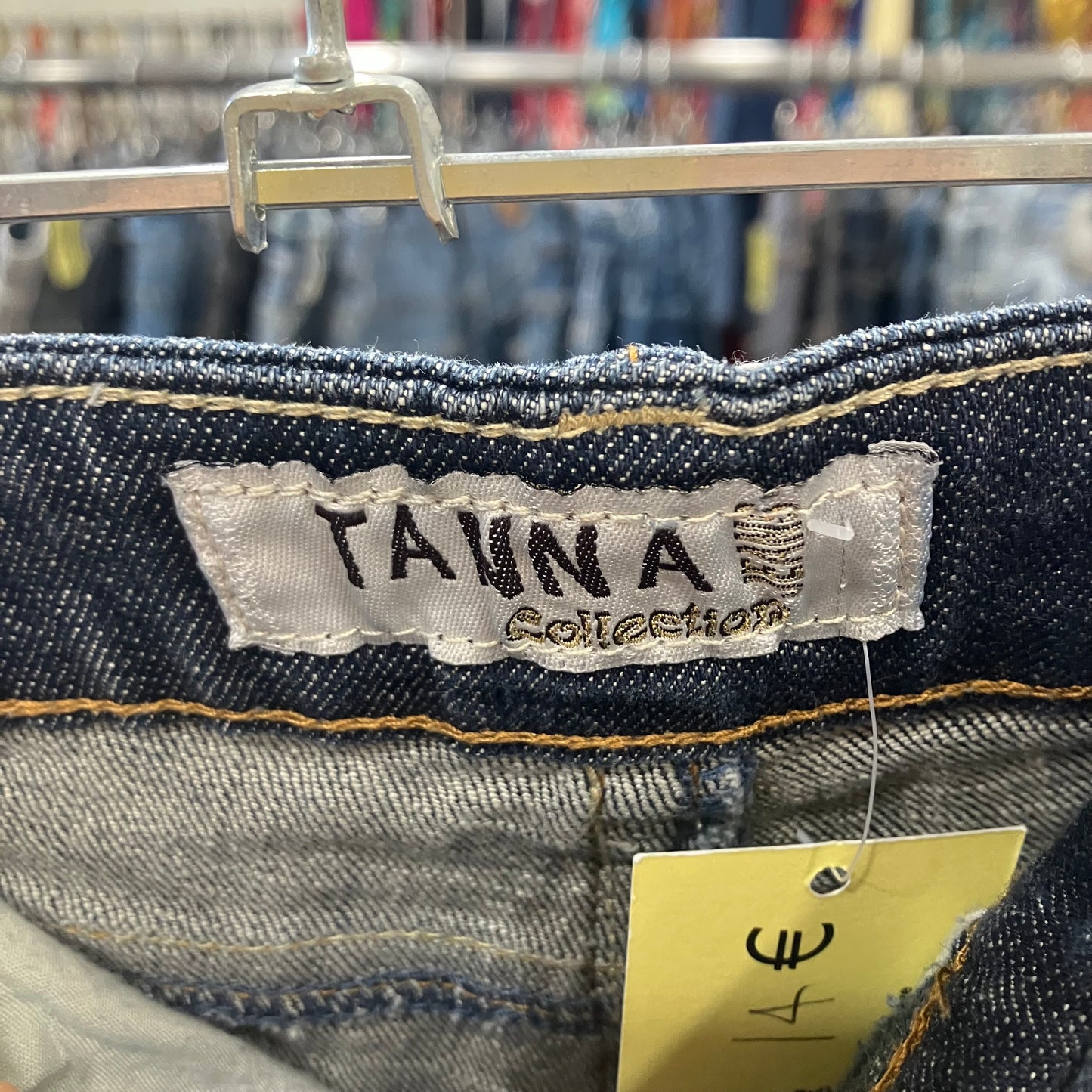 tanna '00 shorts jeans scuro con bottoni argento