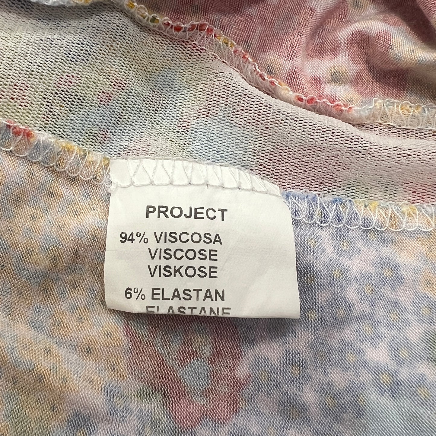 project 00s white off the shoulder tshirt with floral print