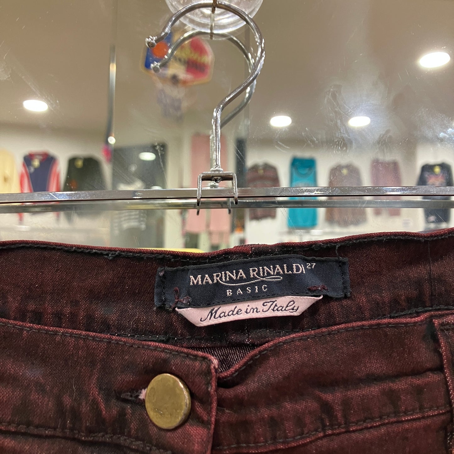 marina rinaldi 00s burgundy washed jeans