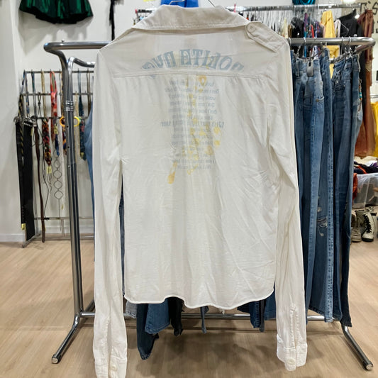 nolita nyc 00s white stretchy shirt