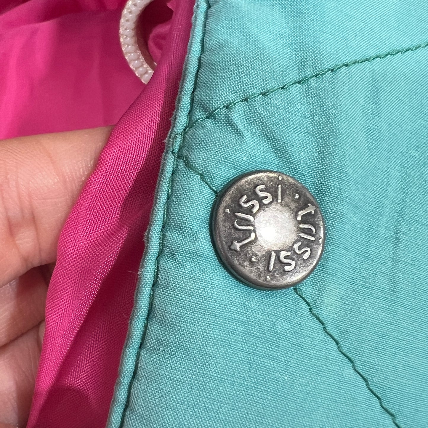 trissi 90s neon green puffer jacket