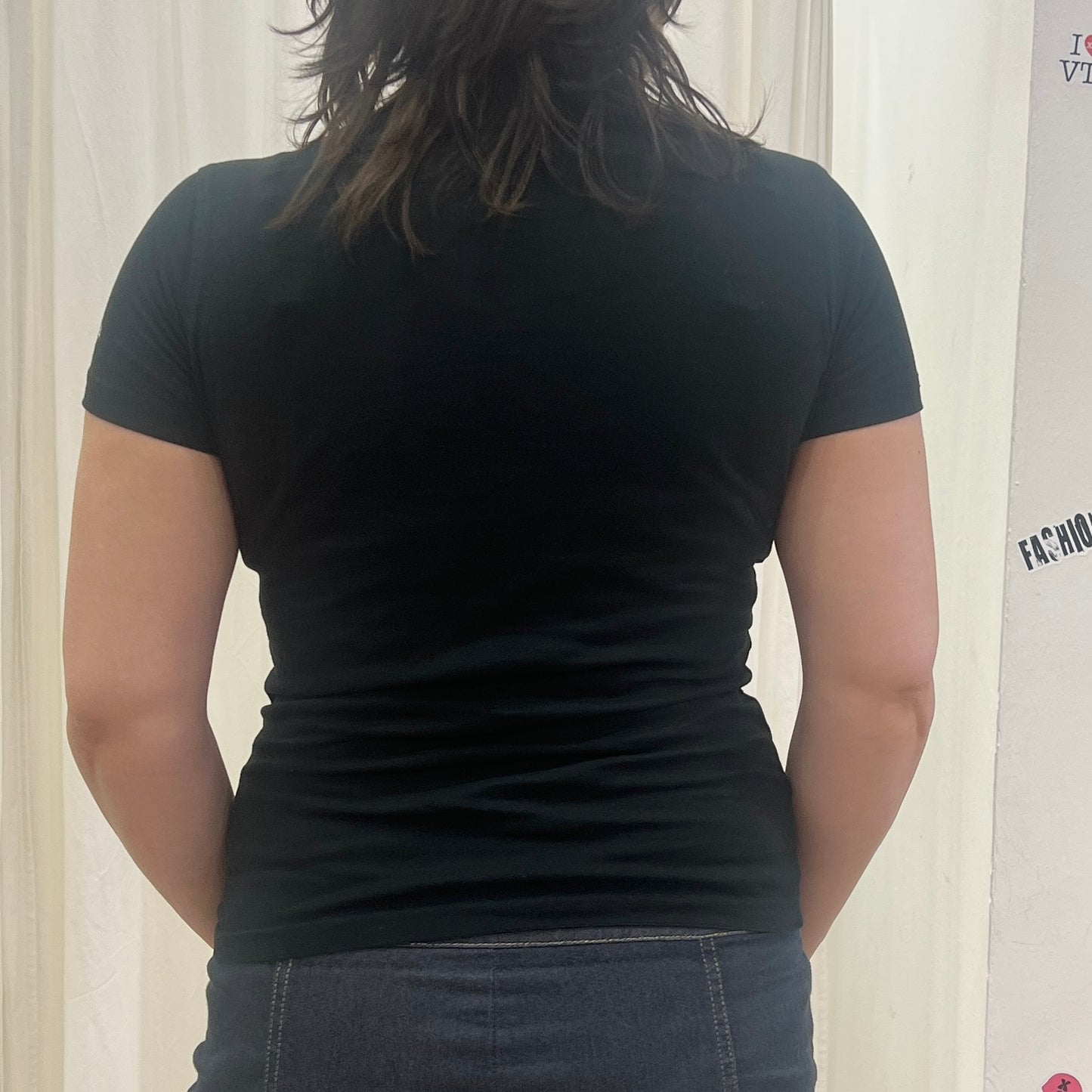 kappa 00s black v neck tshirt