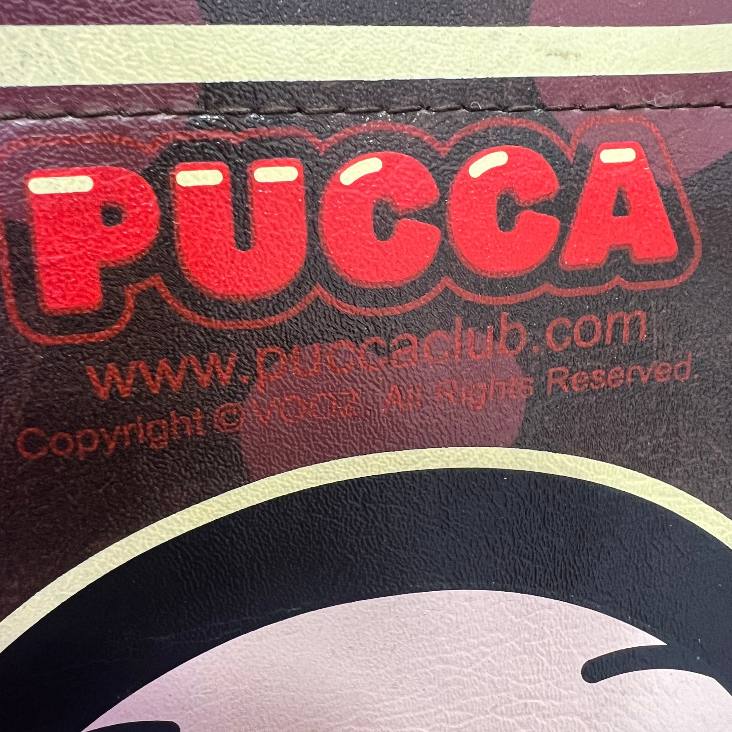 pucca 00s brown tan vegan leather DO NOT KISS handbag