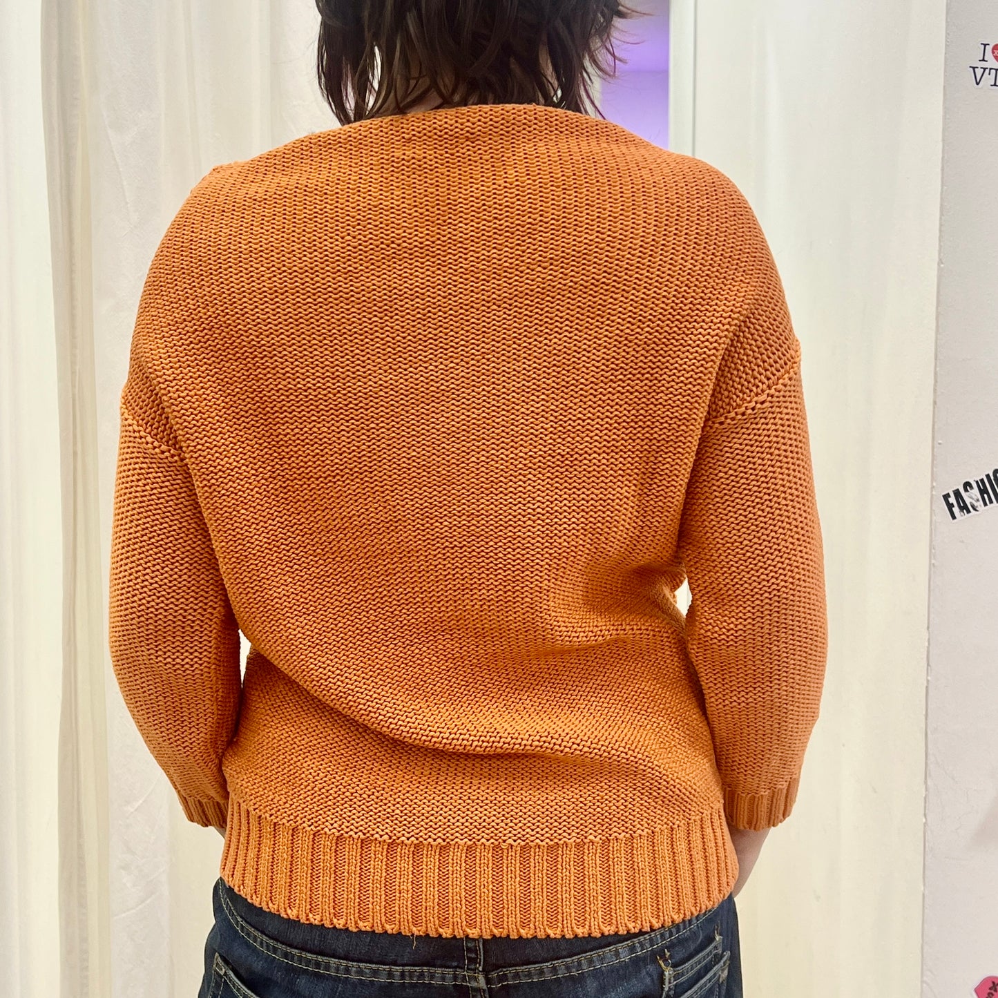 maliparmi 00s orange cotton sweater