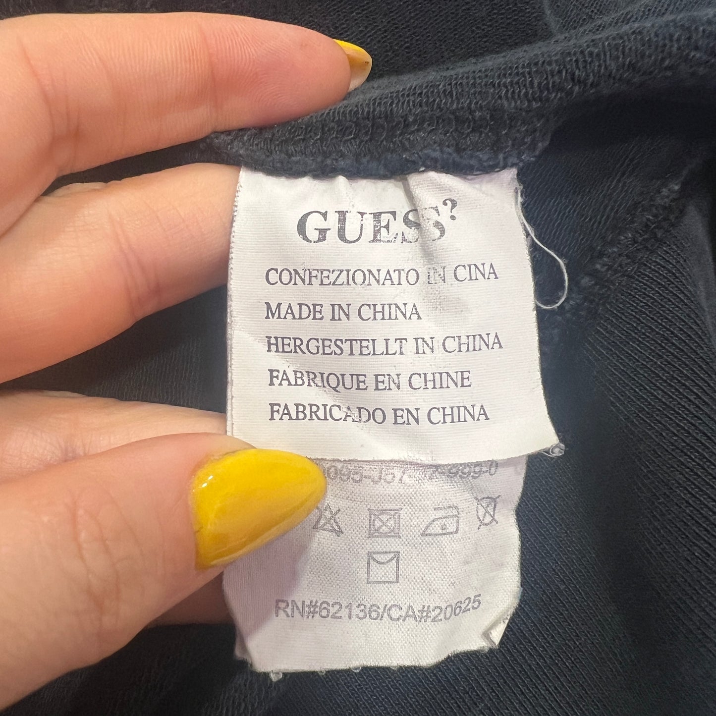 guess 00s black zip up sweatshirt with rhynestone cursive logo