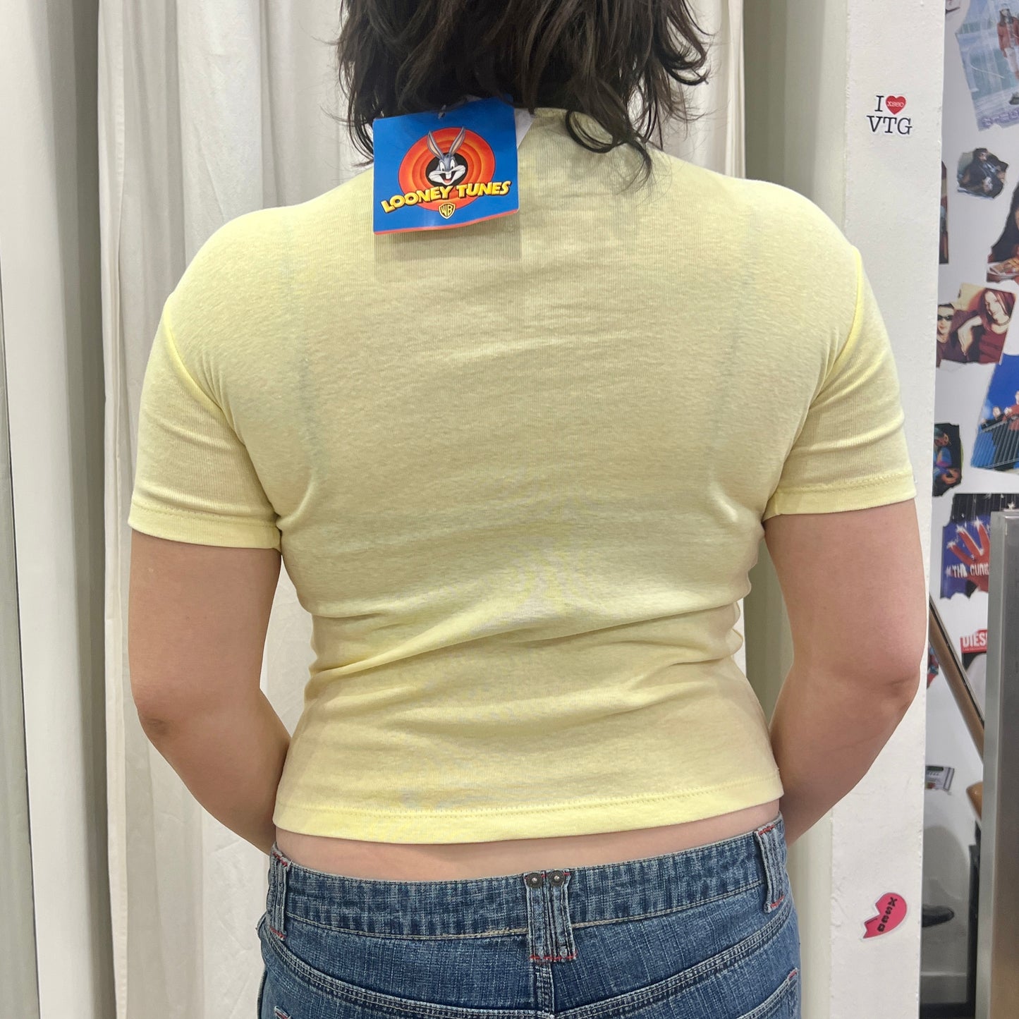 looney tunes 1998 pastel yellow tweety 3D tshirt