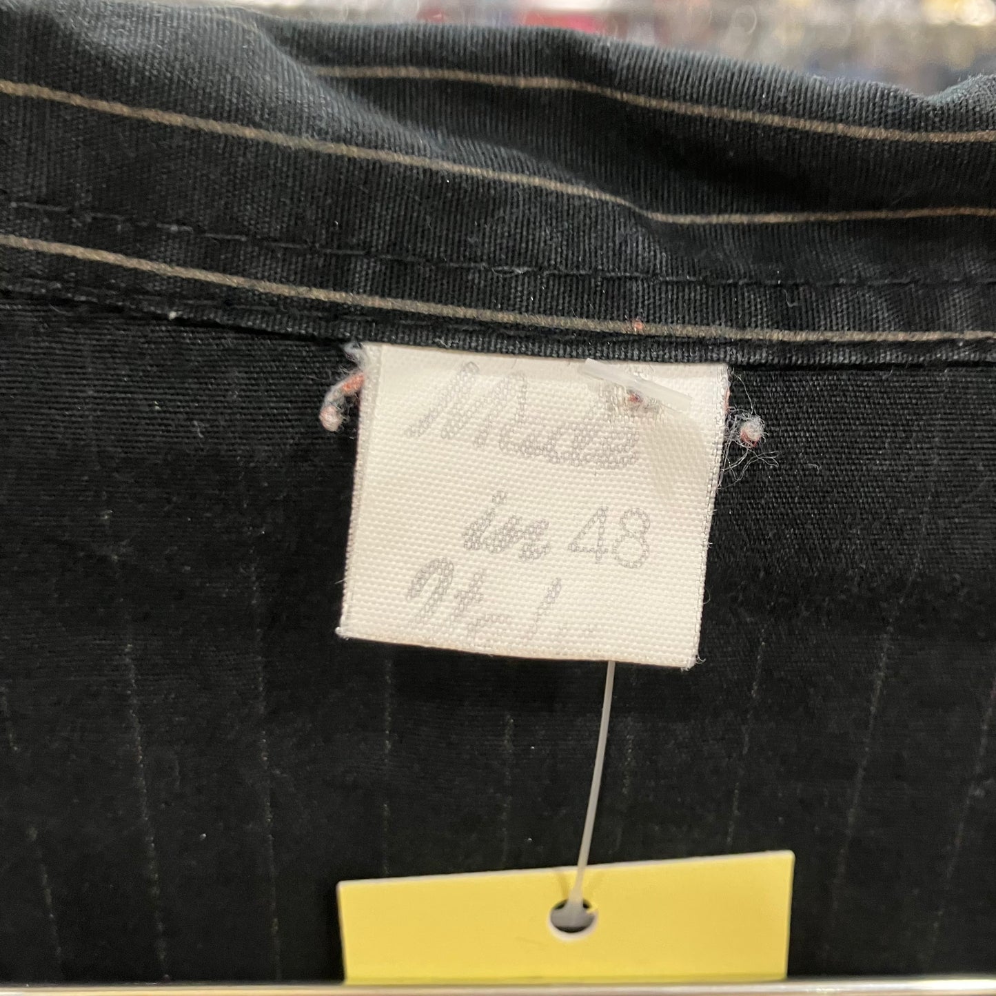 made in italy black silver pinstripe long sleeve shirt