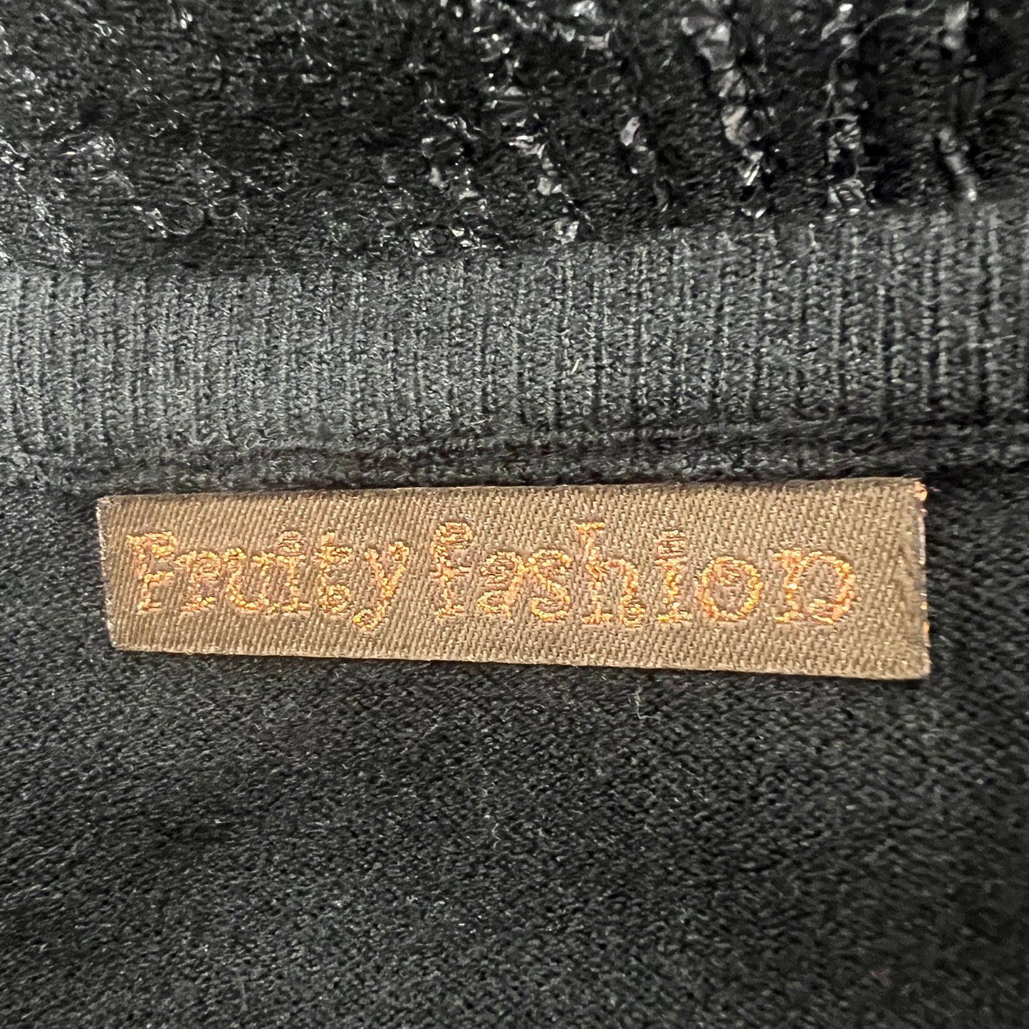 fruity fashion 00s black sequin cashmere tube top