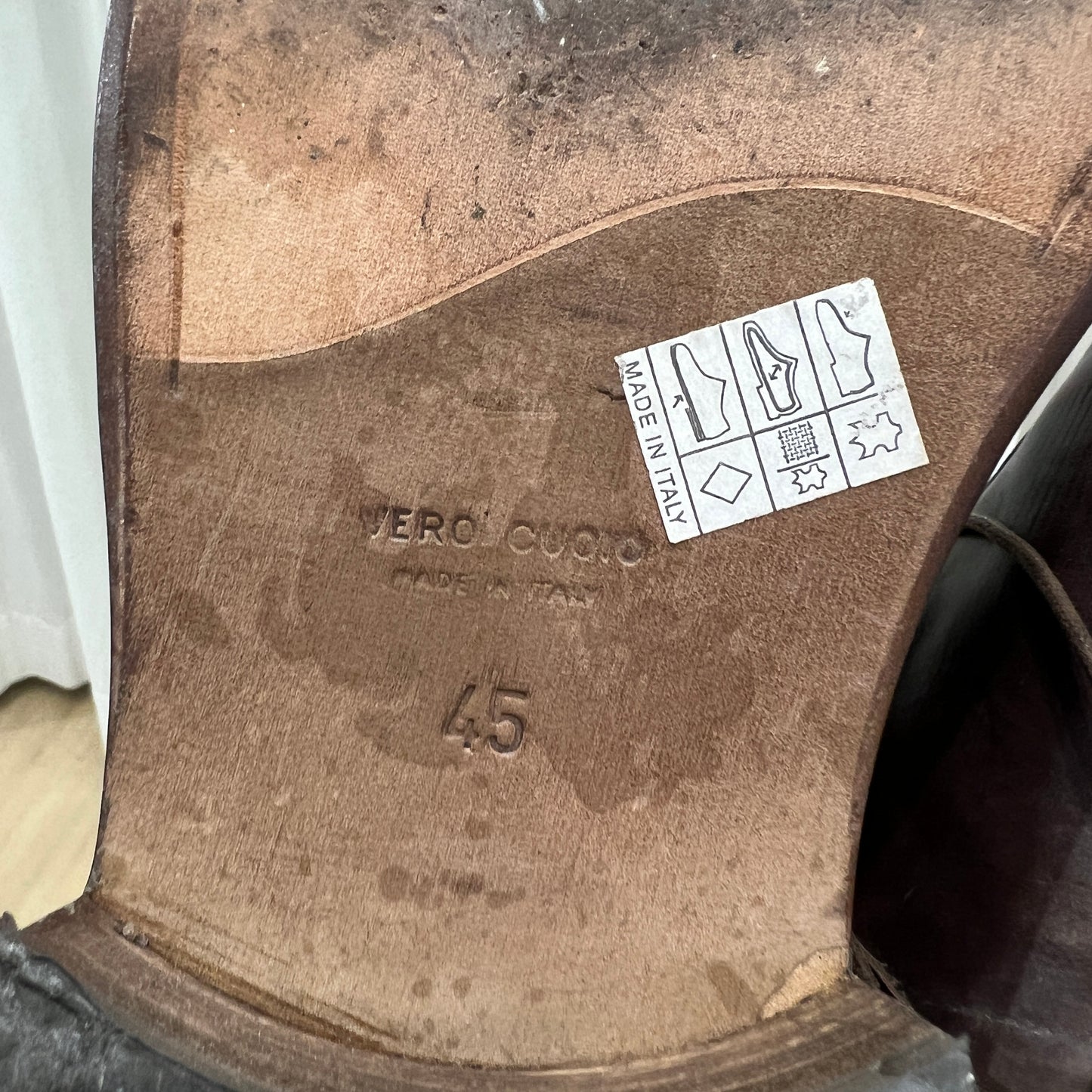 keep 00s brown leather square tip lace up derby shoes