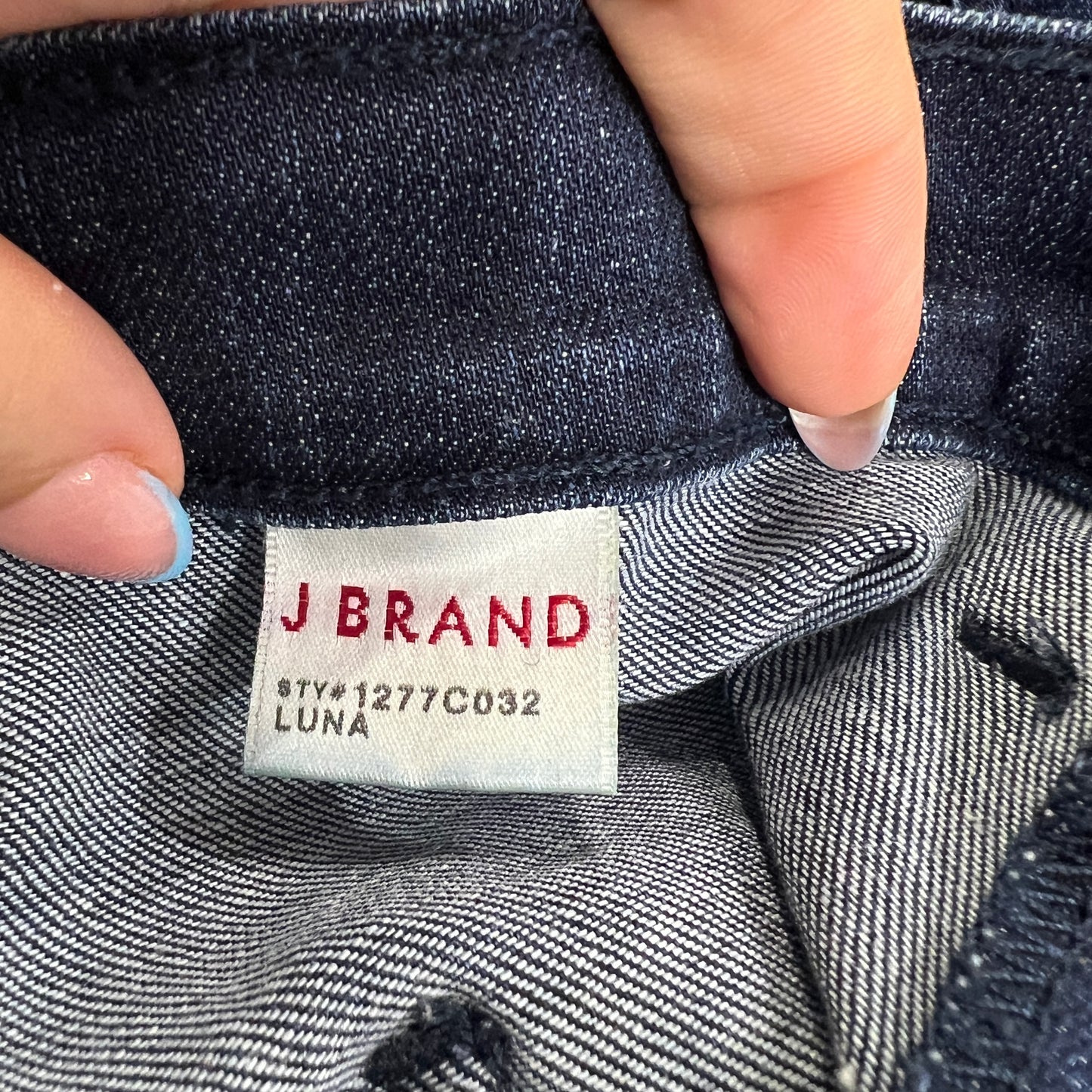 j brand 00s dark wash high waisted flared jeans