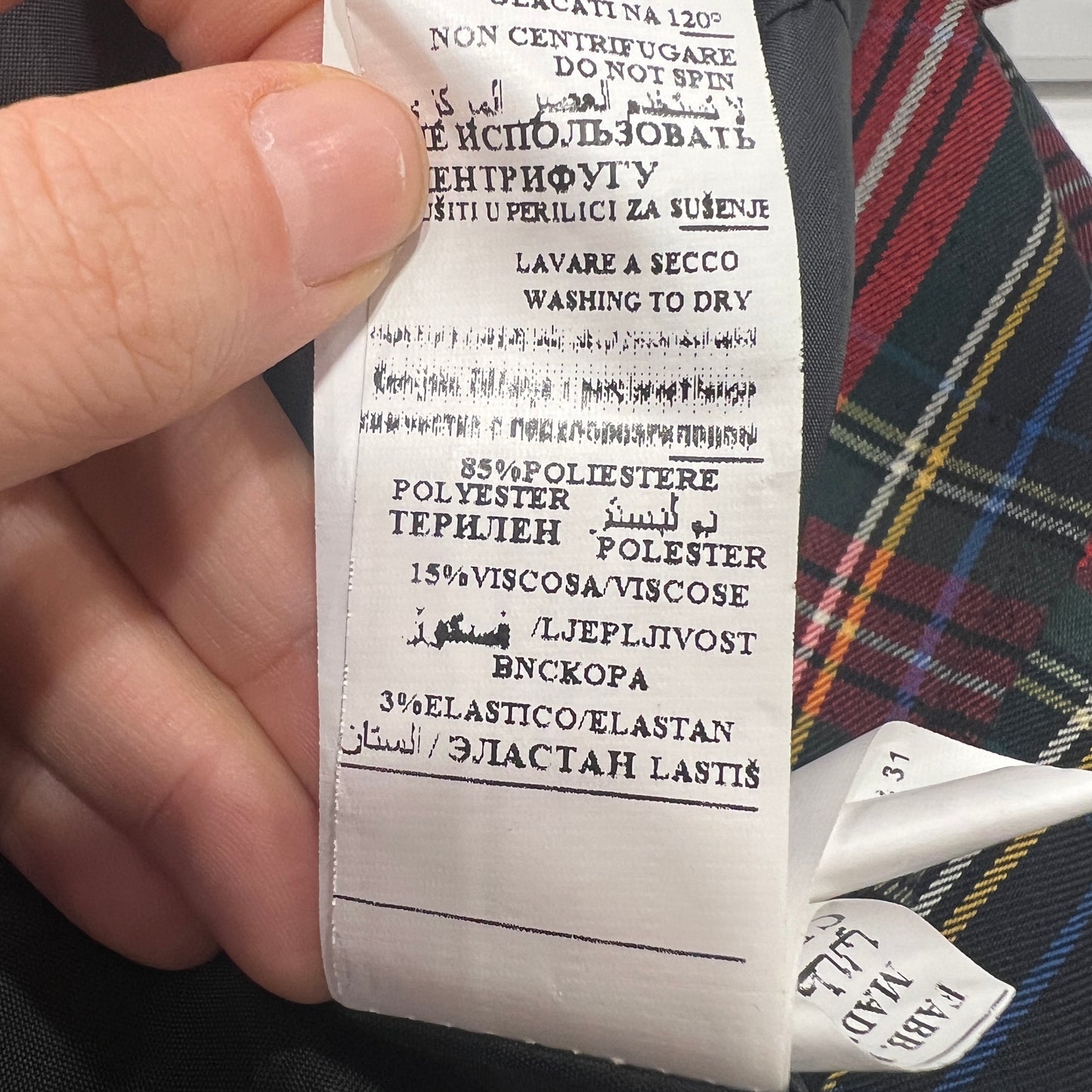 specchio 00s black red plaid blazer