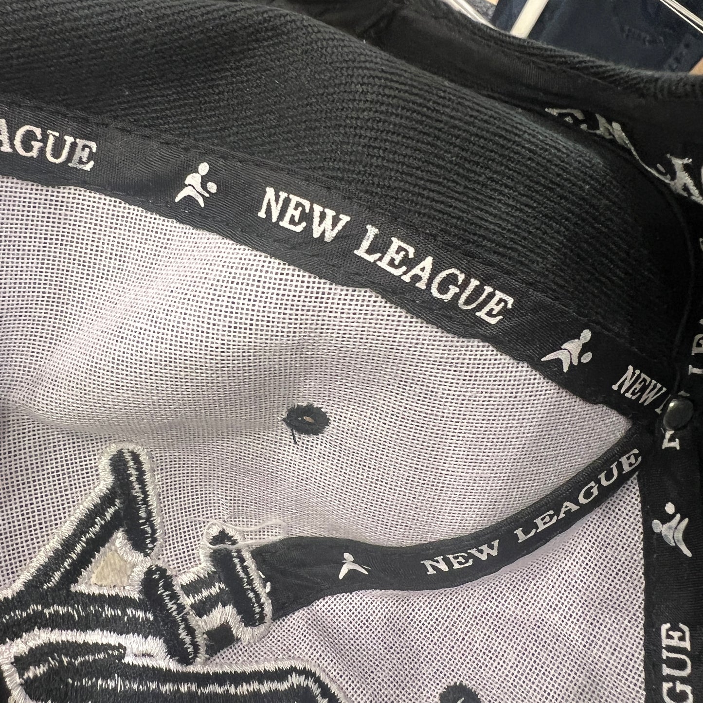 new league black NY snapback cap