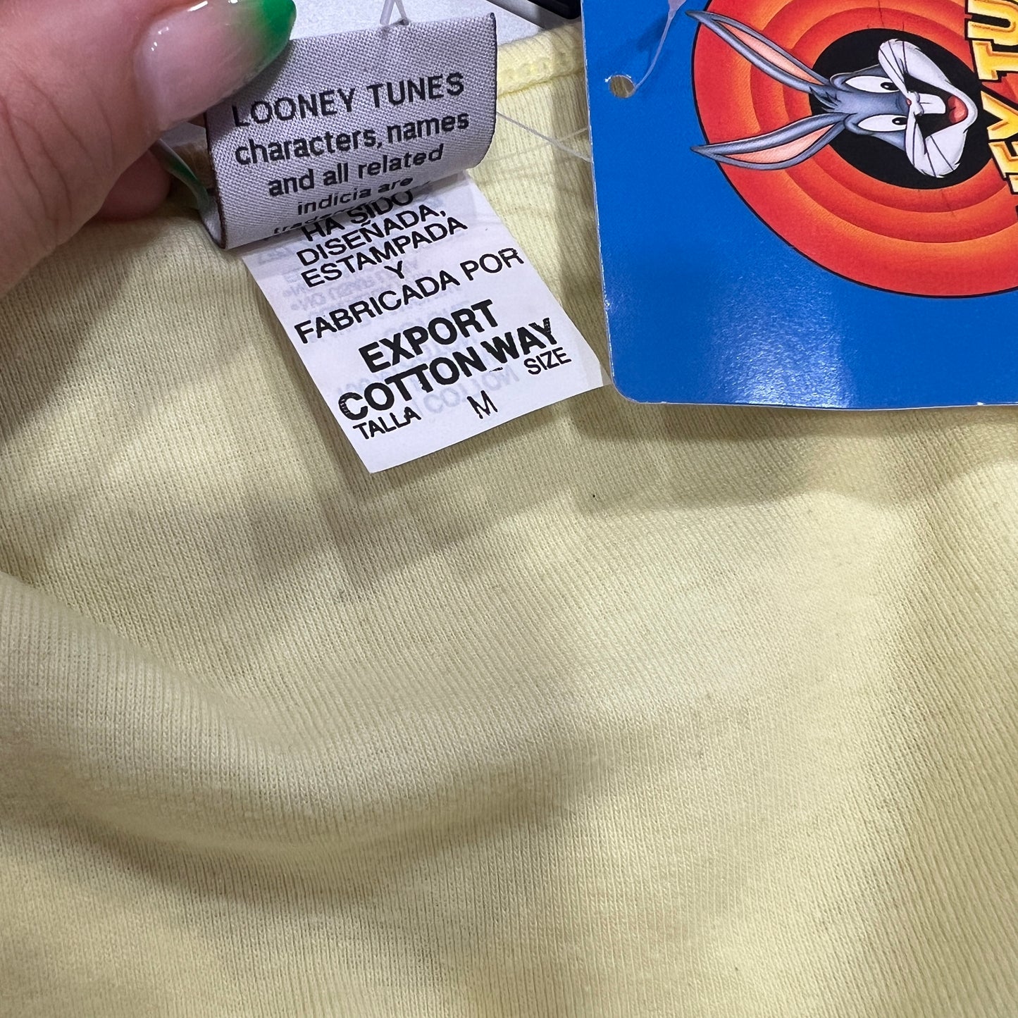 looney tunes 1998 pastel yellow tweety 3D tshirt