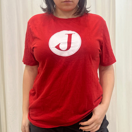 jeckerson 00s red tshirt with white logo