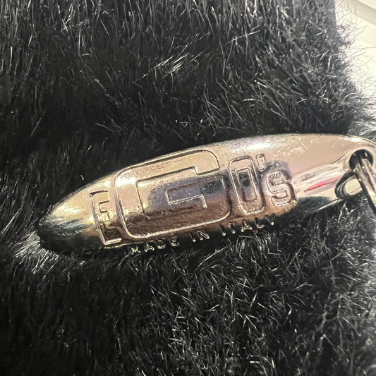 ego's 00s black faux fur shoulder bag