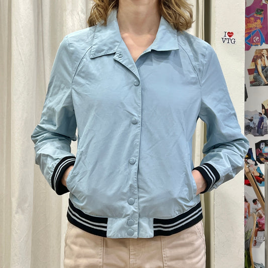 mexx 00s sporty chic baby blue bomber windbraker