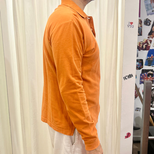 fila 00s orange long sleeve polo tshirt