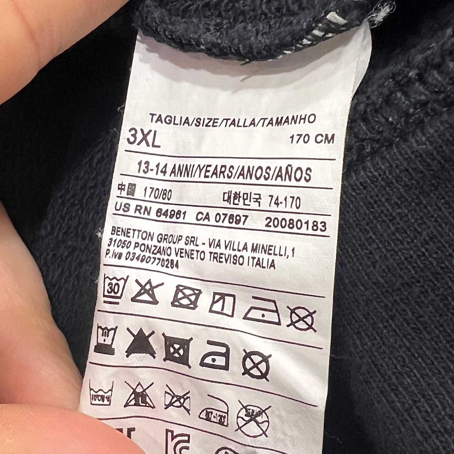 benetton 00s black zip up sweatshirt with holo glitter