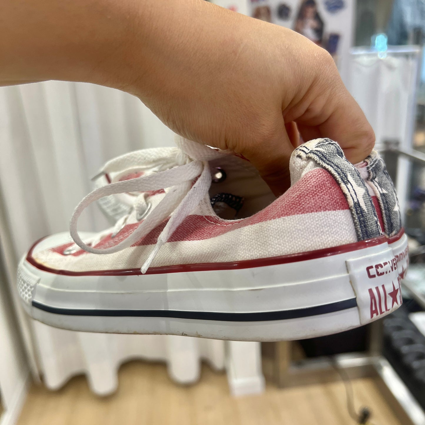 converse chuck taylor all star low top american flag sneakers