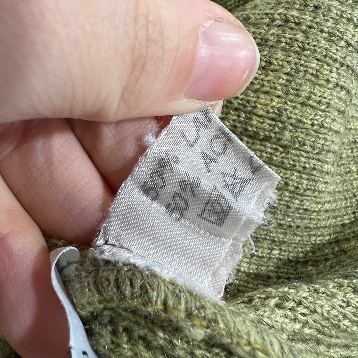 tagiuri 00s light green ribbed wool sweater