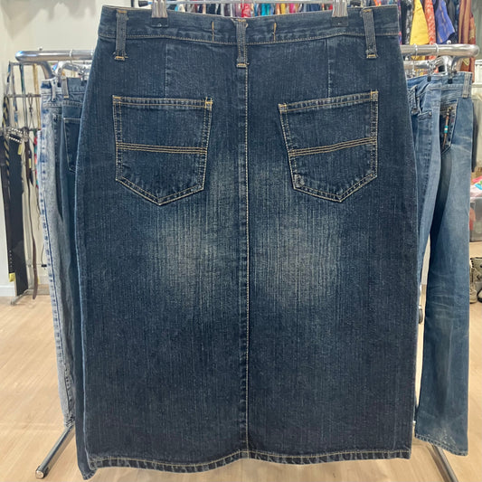 only 00s knee length denim skirt