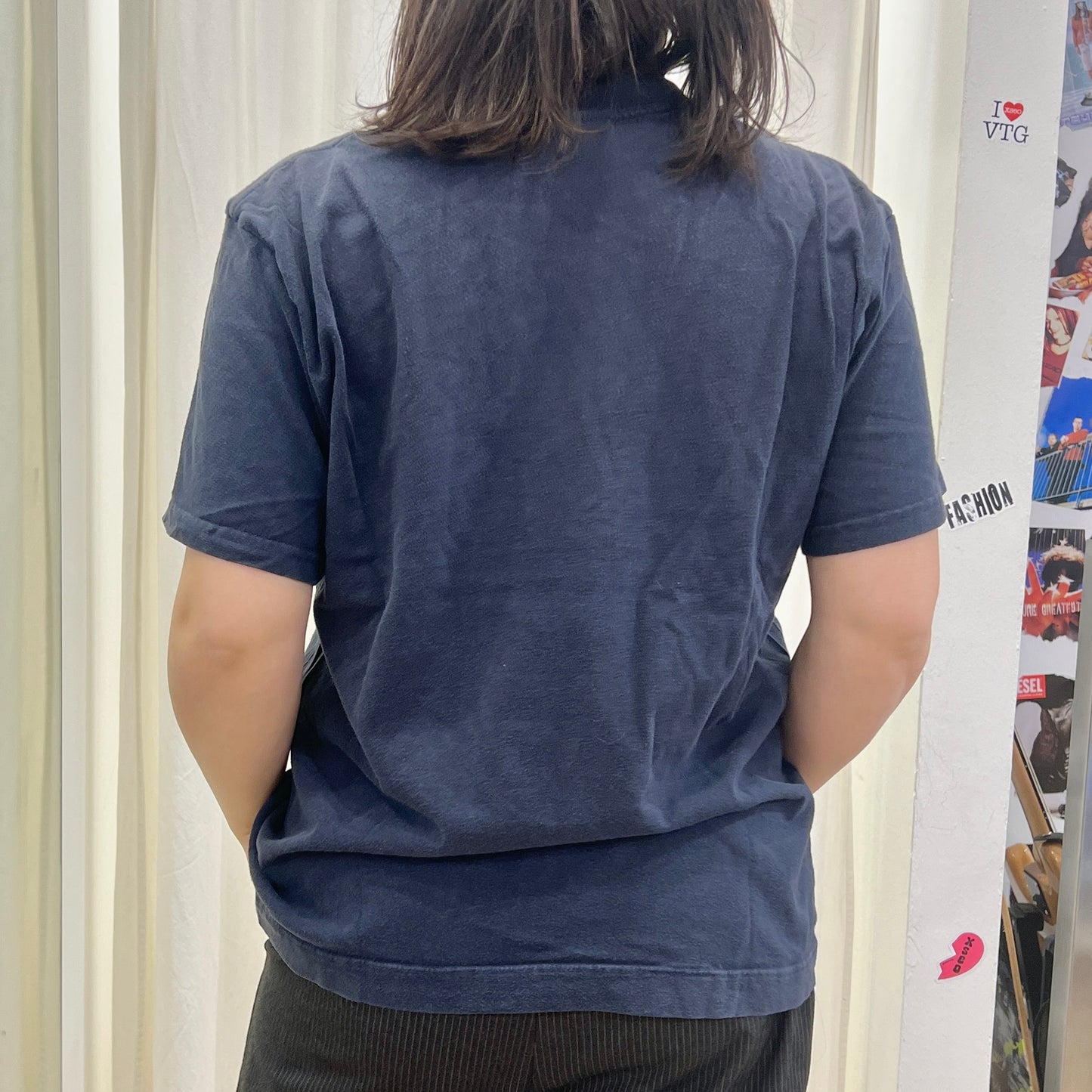 supreme 00s navy blue tshirt with sailboat print