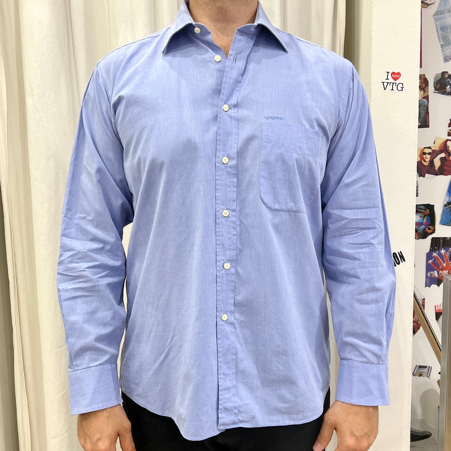 ungaro paris 00s blue shirt
