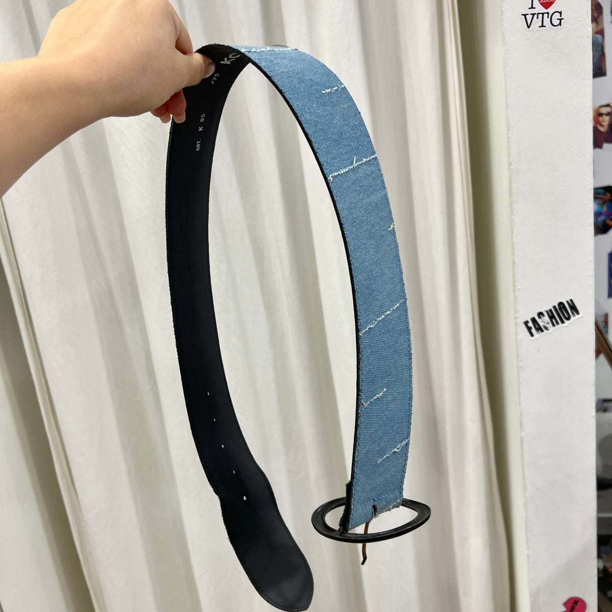 kookai 00s leather denim belt