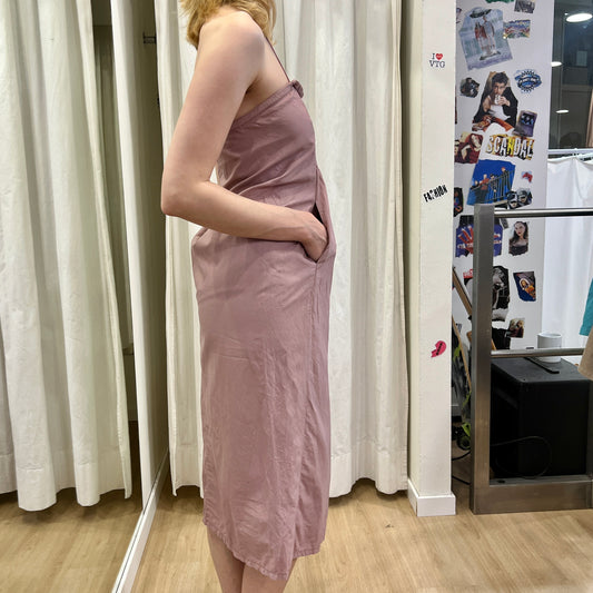 maison margiela 00s dusty pink tube maxi dress