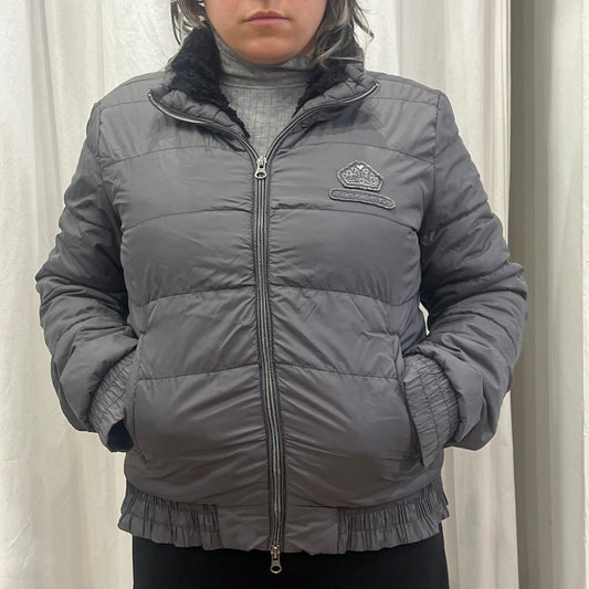 fornarina 00s grey puffer jacket
