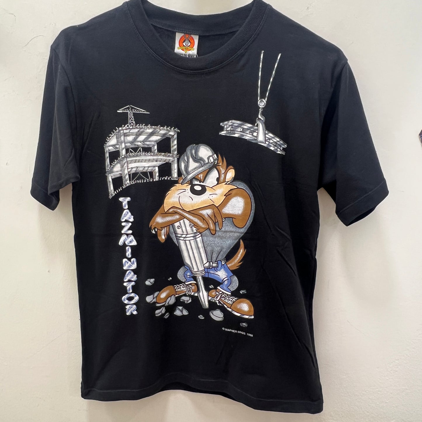 looney tunes 1998 black taz tazminator tshirt