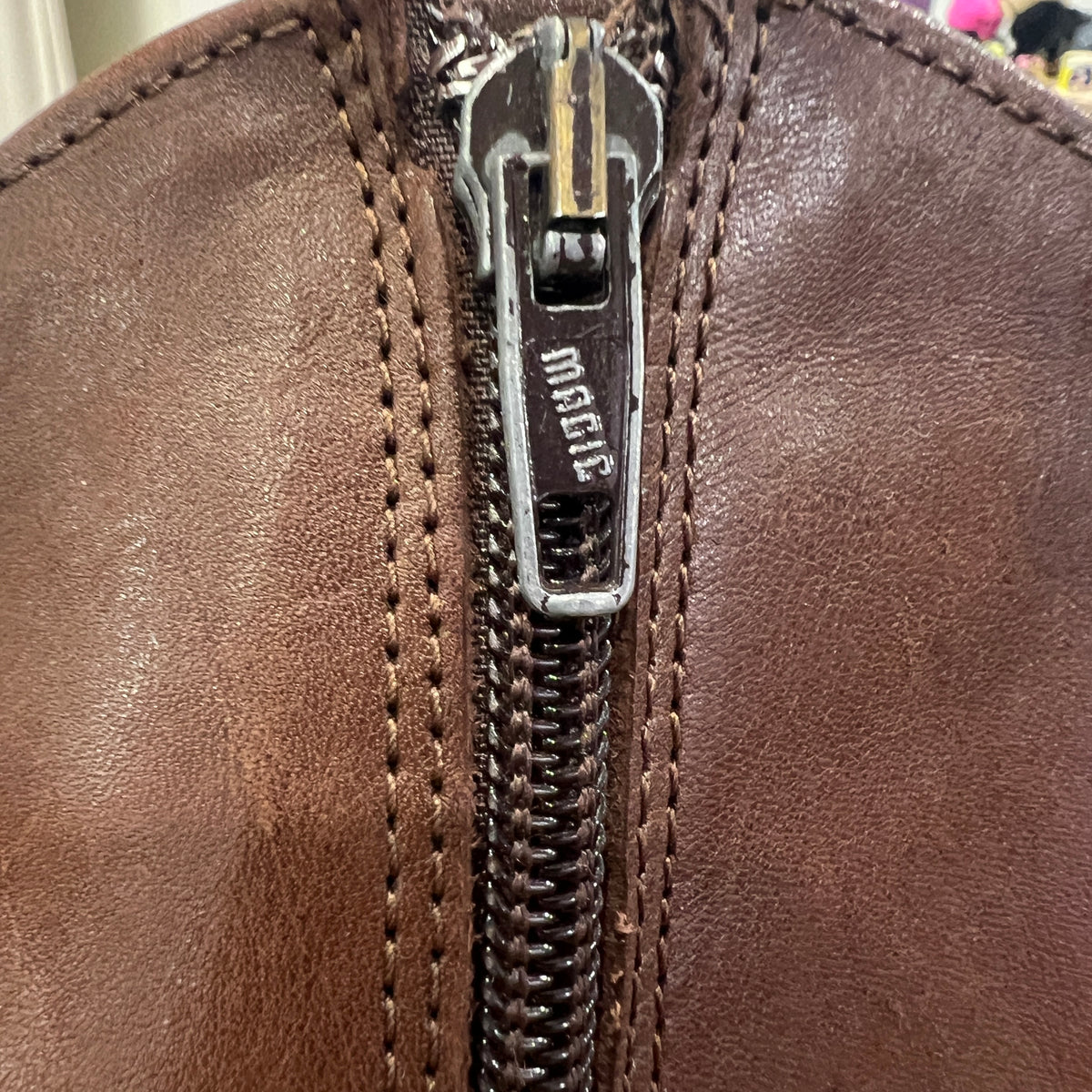 chocolate brown leather knee high western cowboy boots