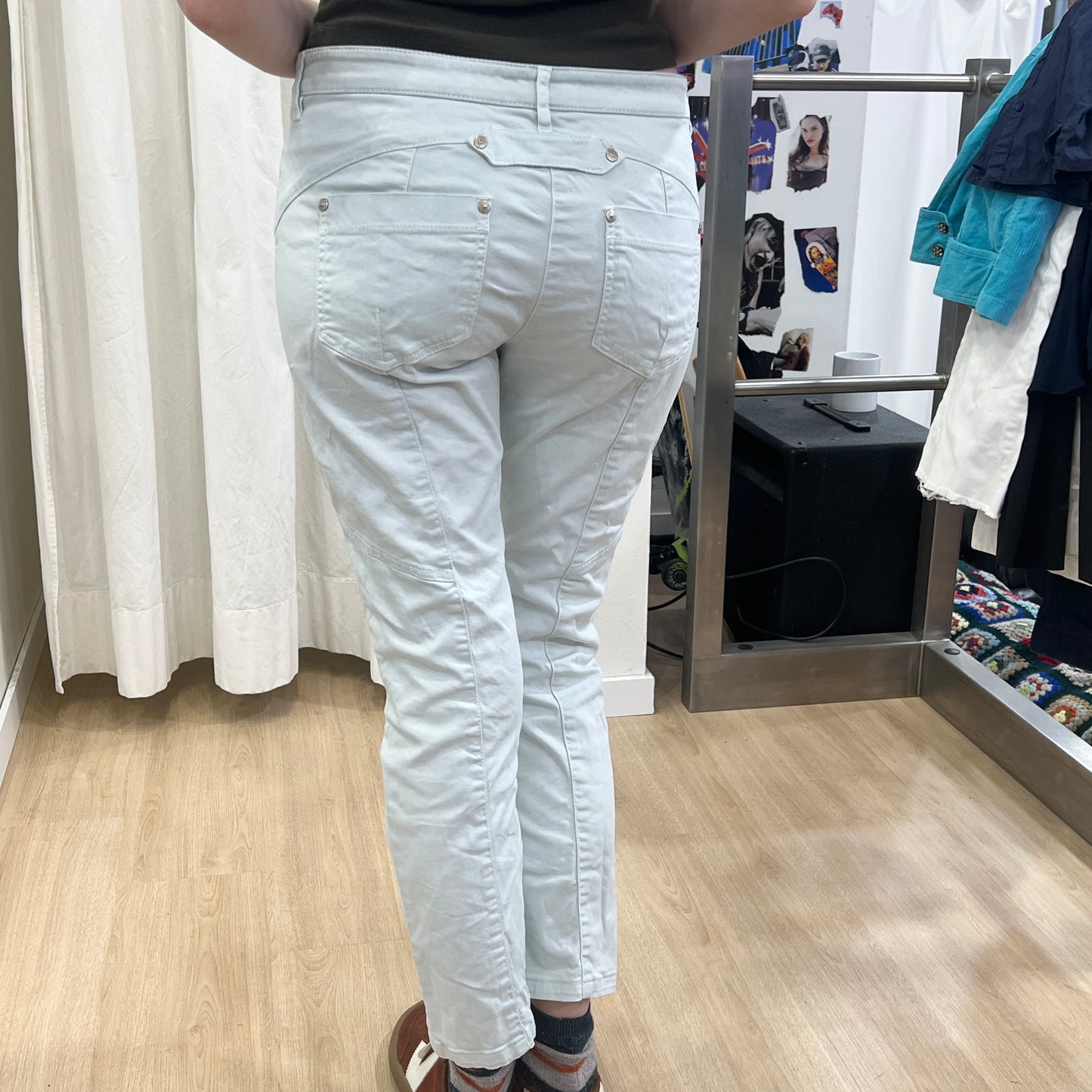 weekend max mara 00s light blue skinny cargo pants