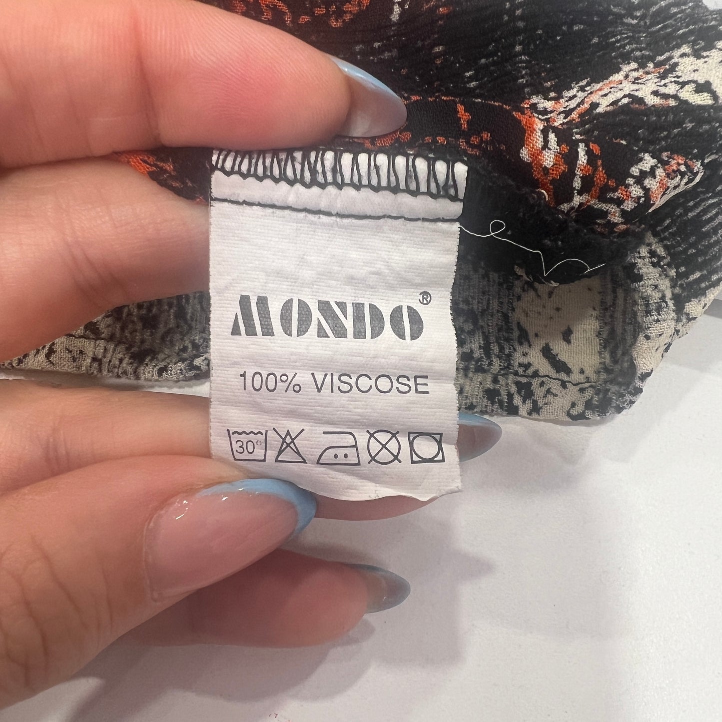 mondo 00s pleated black orange white striped shirt