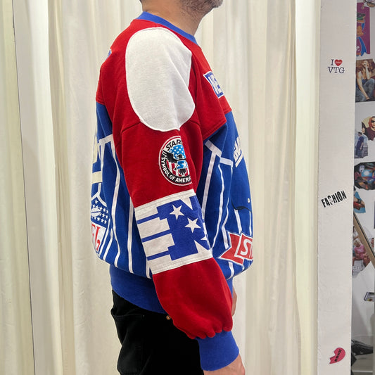 starter 90s red blue new york giants sweatshirt