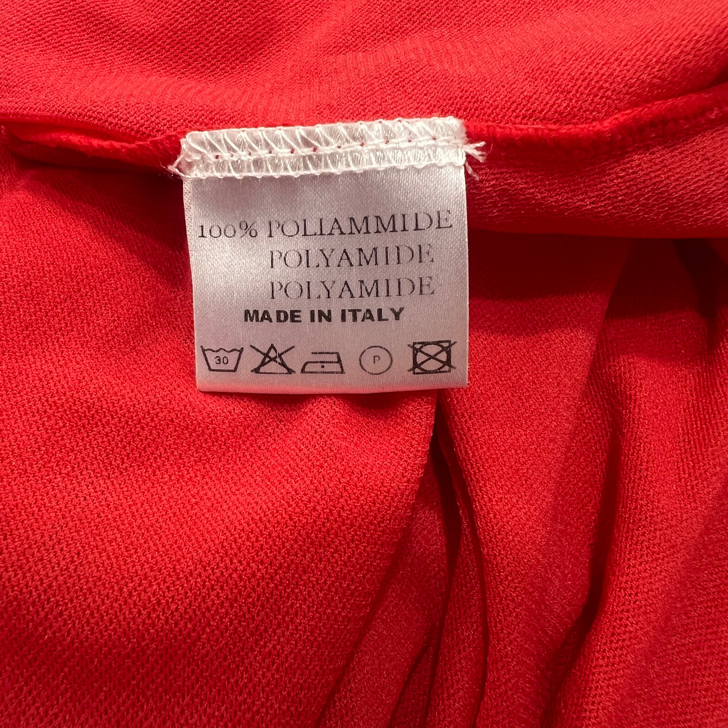 00s red mesh asymmetrical midi dress with slit