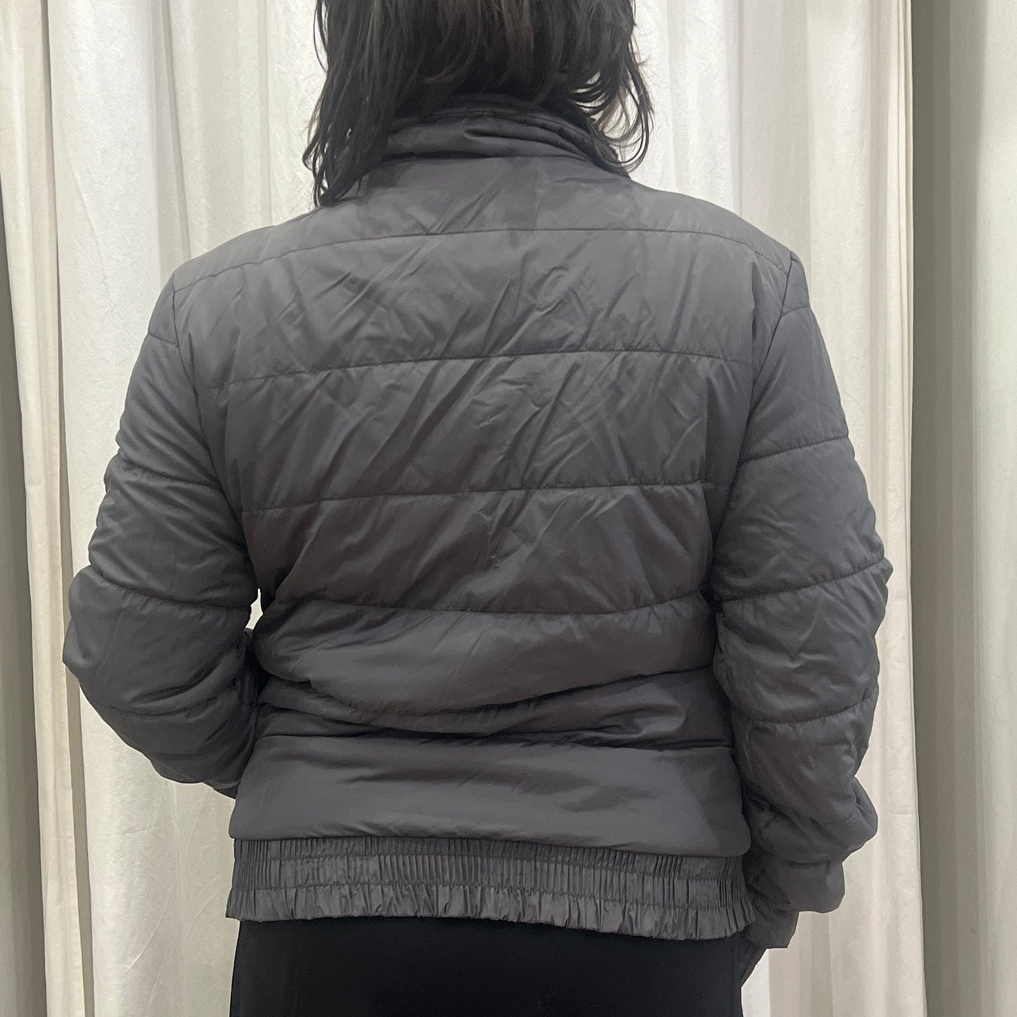 fornarina 00s grey puffer jacket