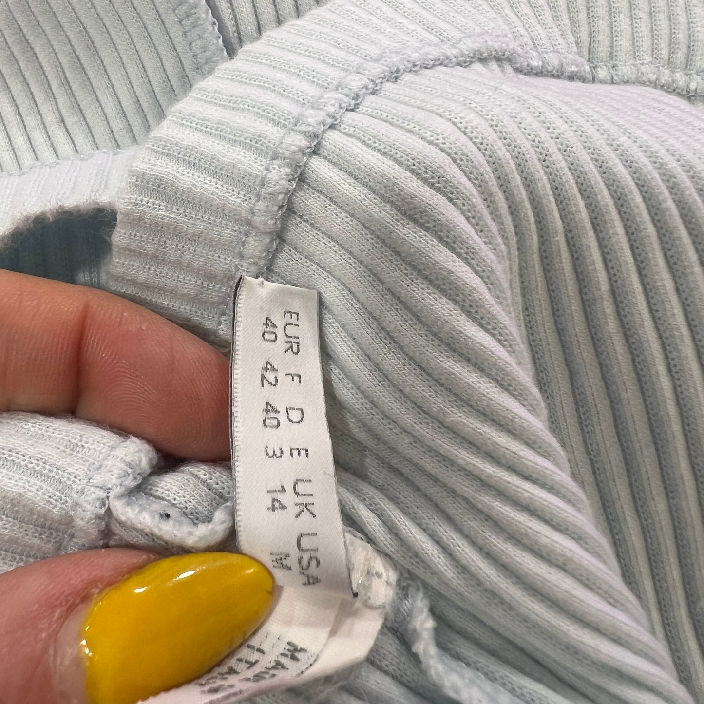 la perla 00s baby blue ribbed cotton cami top