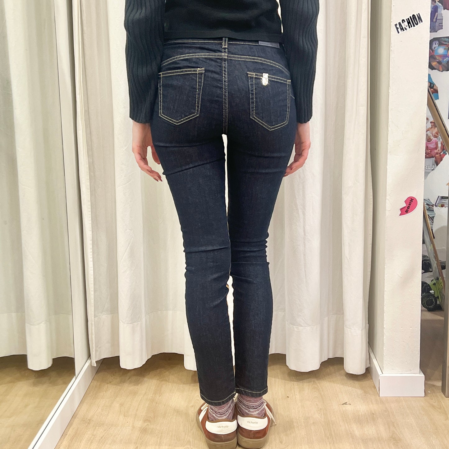 liu jo '10s skinny jeans with leopard front panel