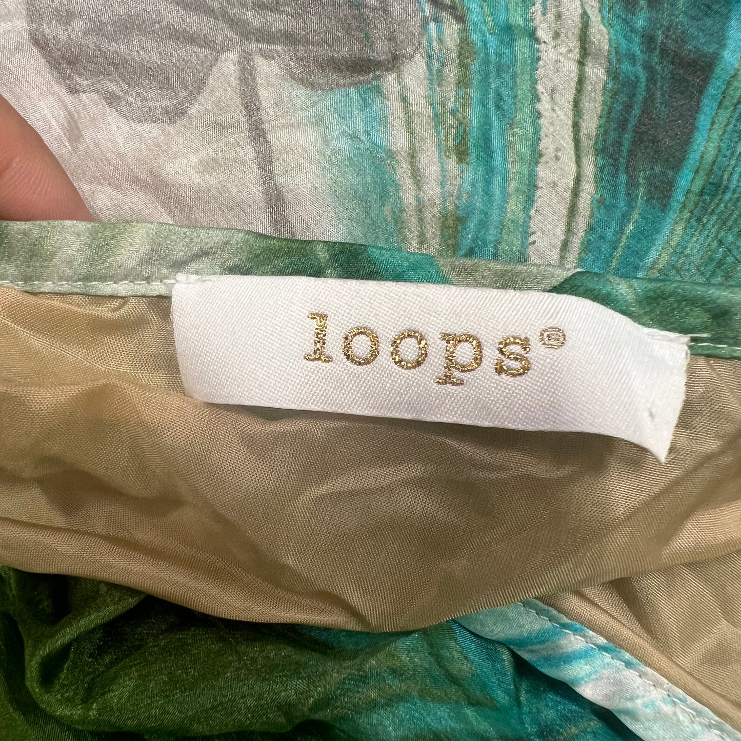 loops by robert int veld 00s white blue floral print silk mini cocktail dress