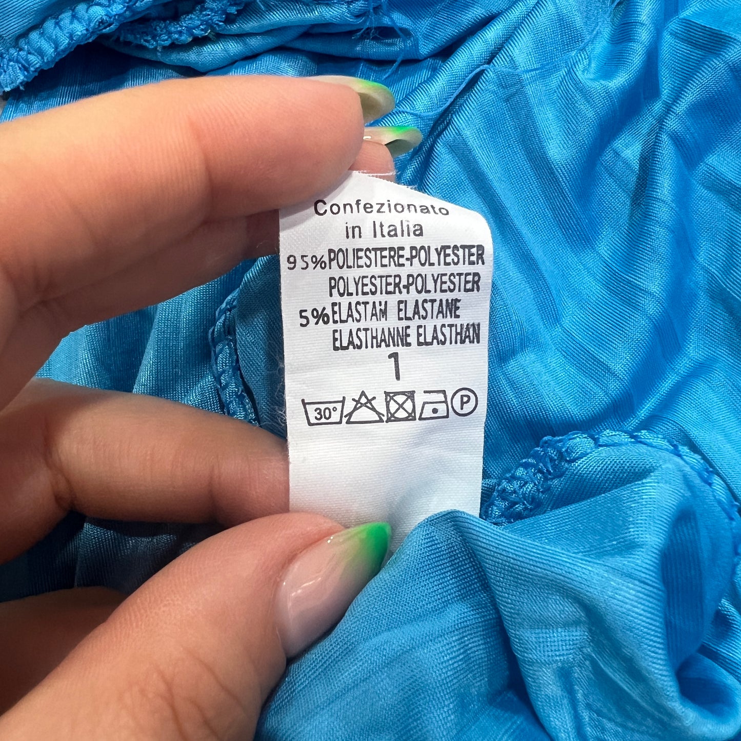 00s blue pleated v neck sleeveless minidress