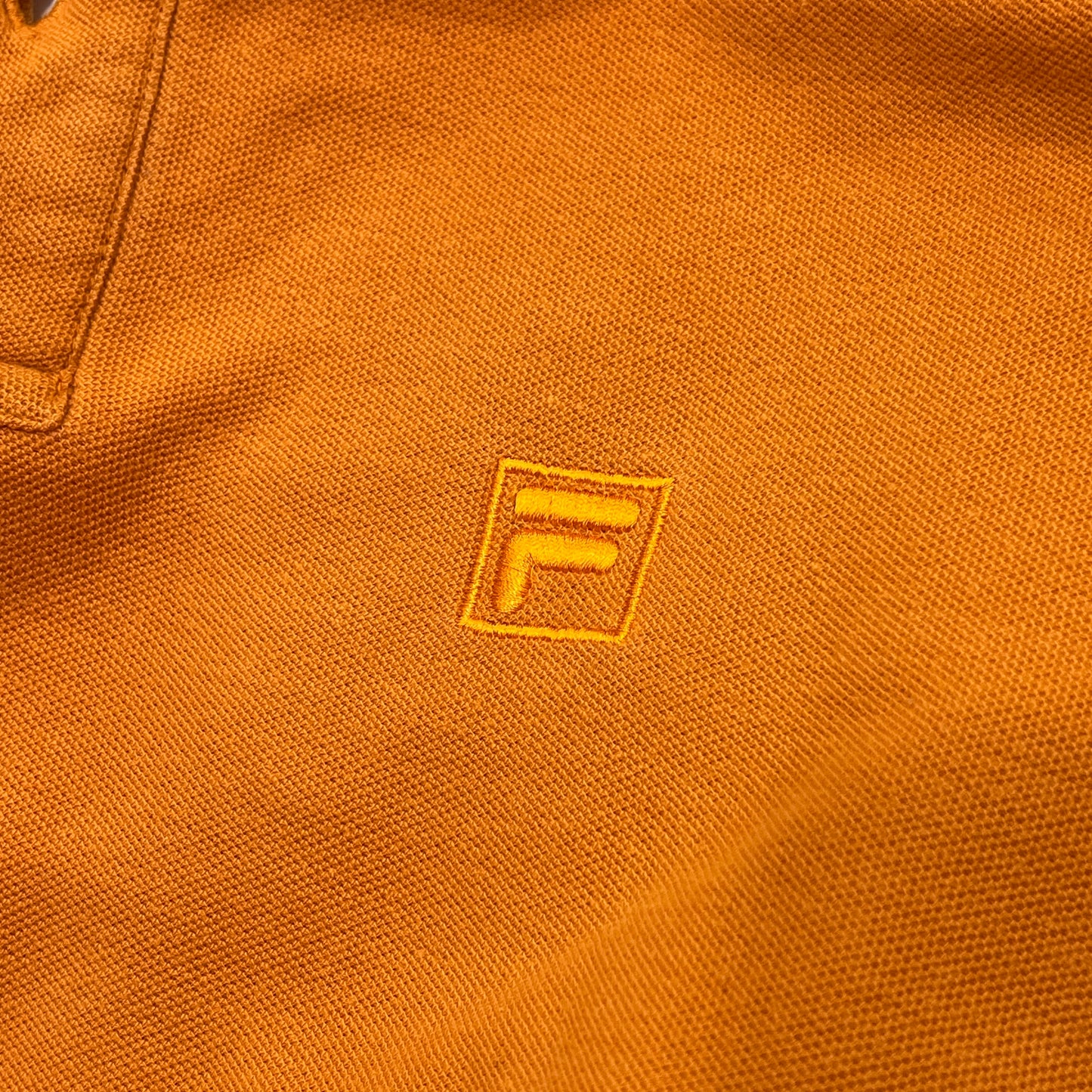 fila 00s orange long sleeve polo tshirt