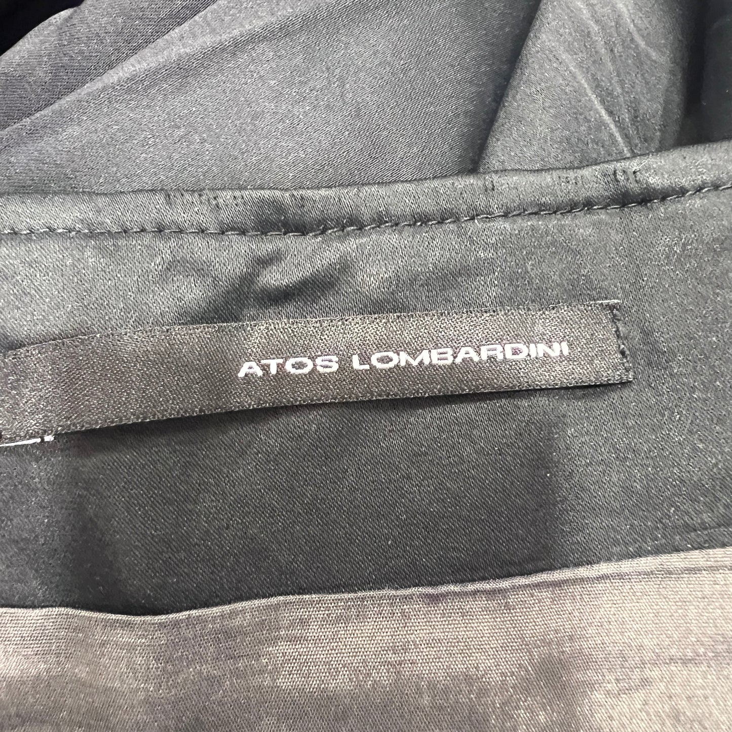 atos lombardini 00s black satin skirt with bow