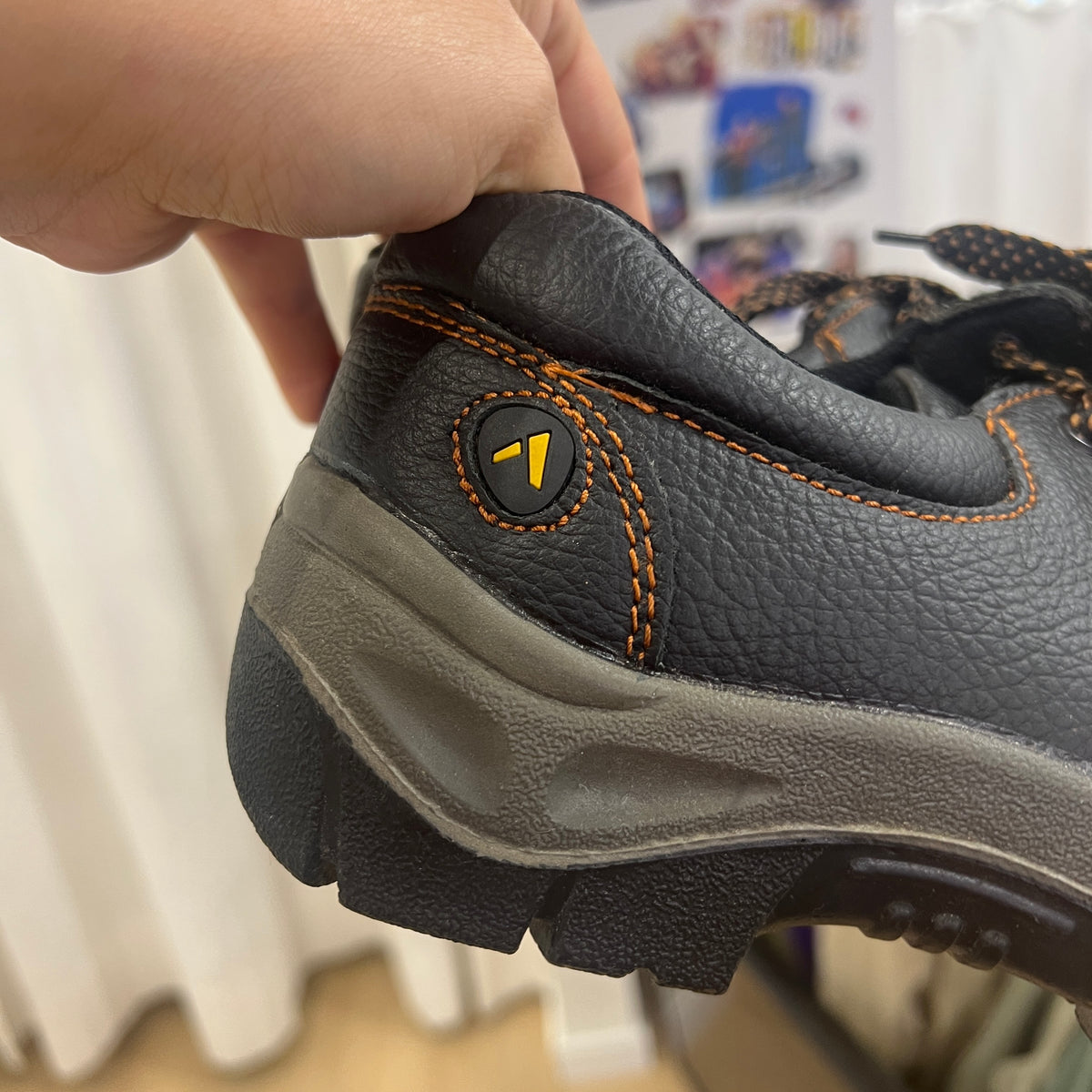 neri walksafe safety workwear black vegan leather shoes