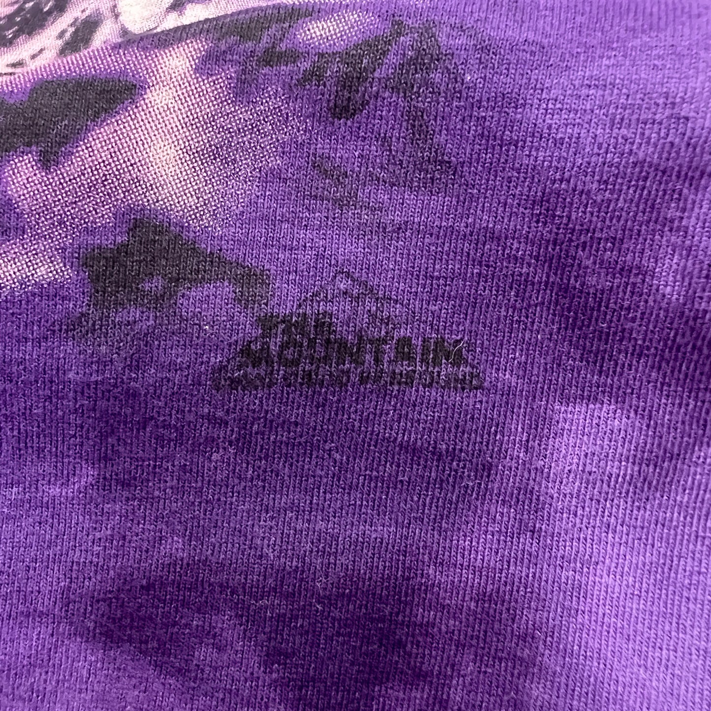 the mountain purple long sleeve tiedye tshirt with native american print